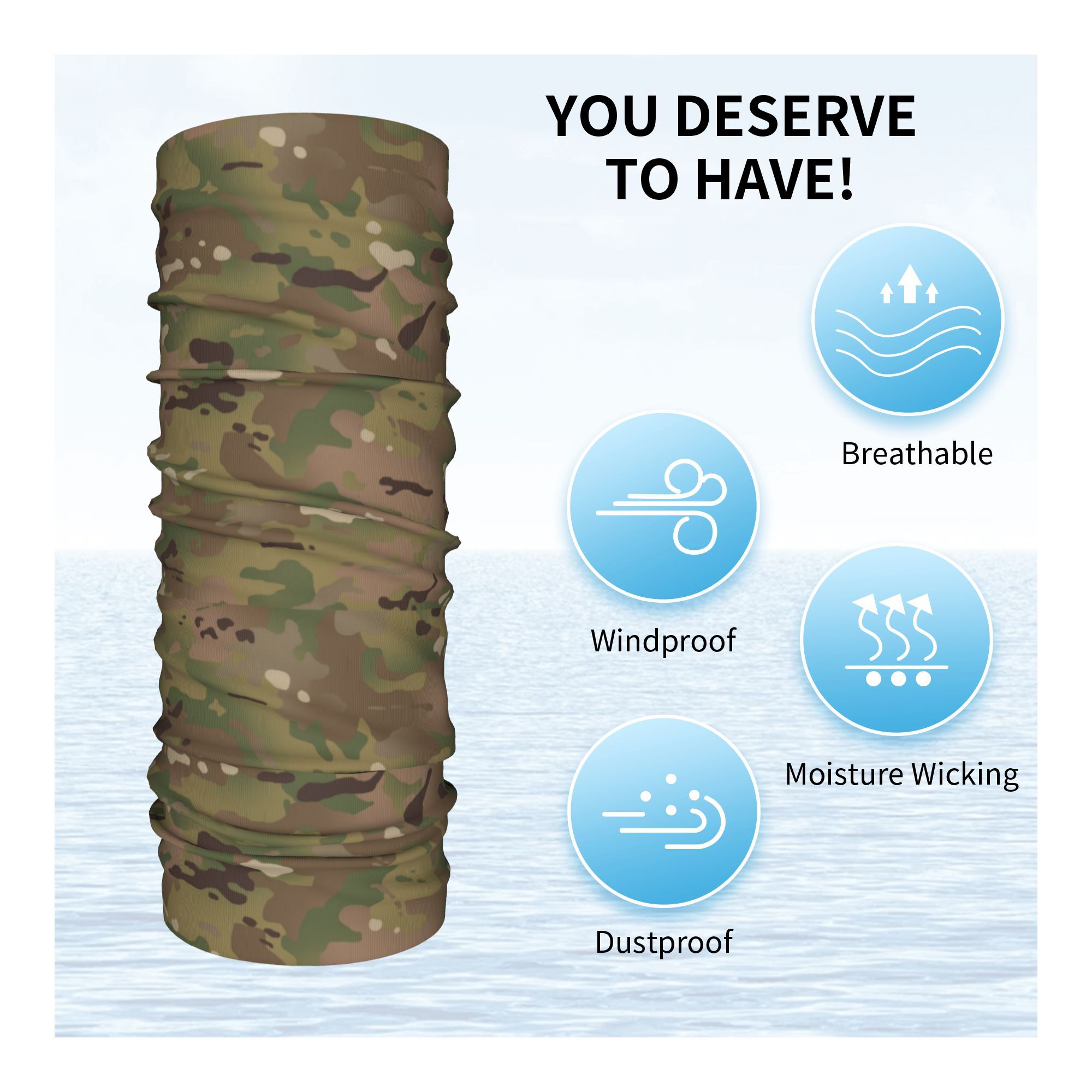 Modèle de Camouflage militaire - Neck Gaiter Face Cover avis et prix