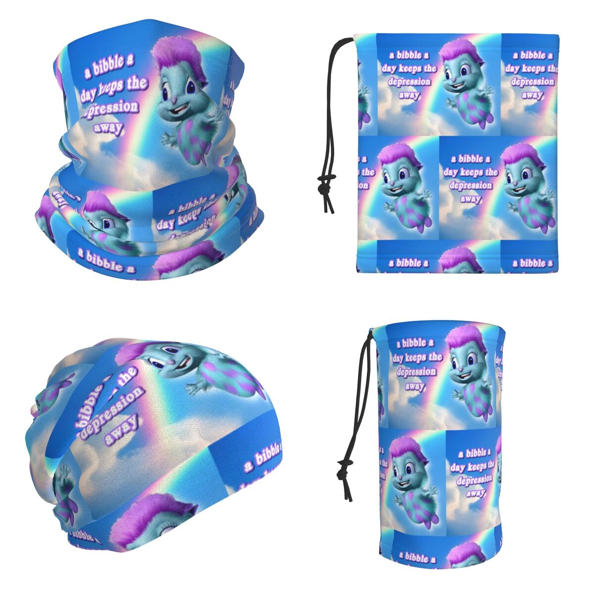 A Bibble A Days Keeps The Depr - Neck Gaiter Face Cover avis et prix