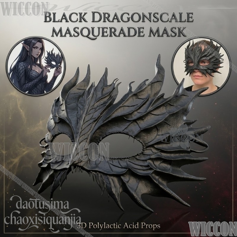 Masque de mascarade écailles d - Black Face Mask Pack avis et prix